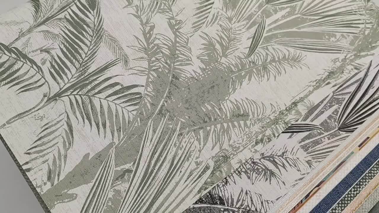 Zöld pálmafa dzsungel mintás dekor tapéta