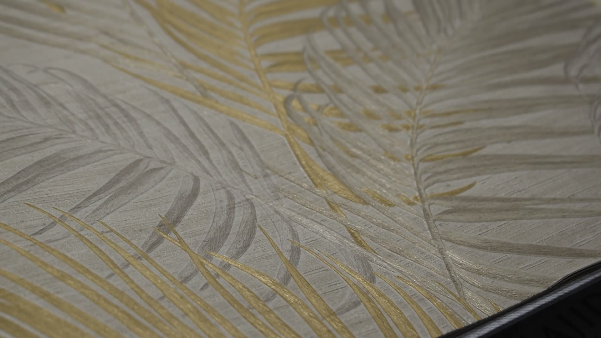 Dekor tapéta bézs pálmaleveles mintával vinyl mosható