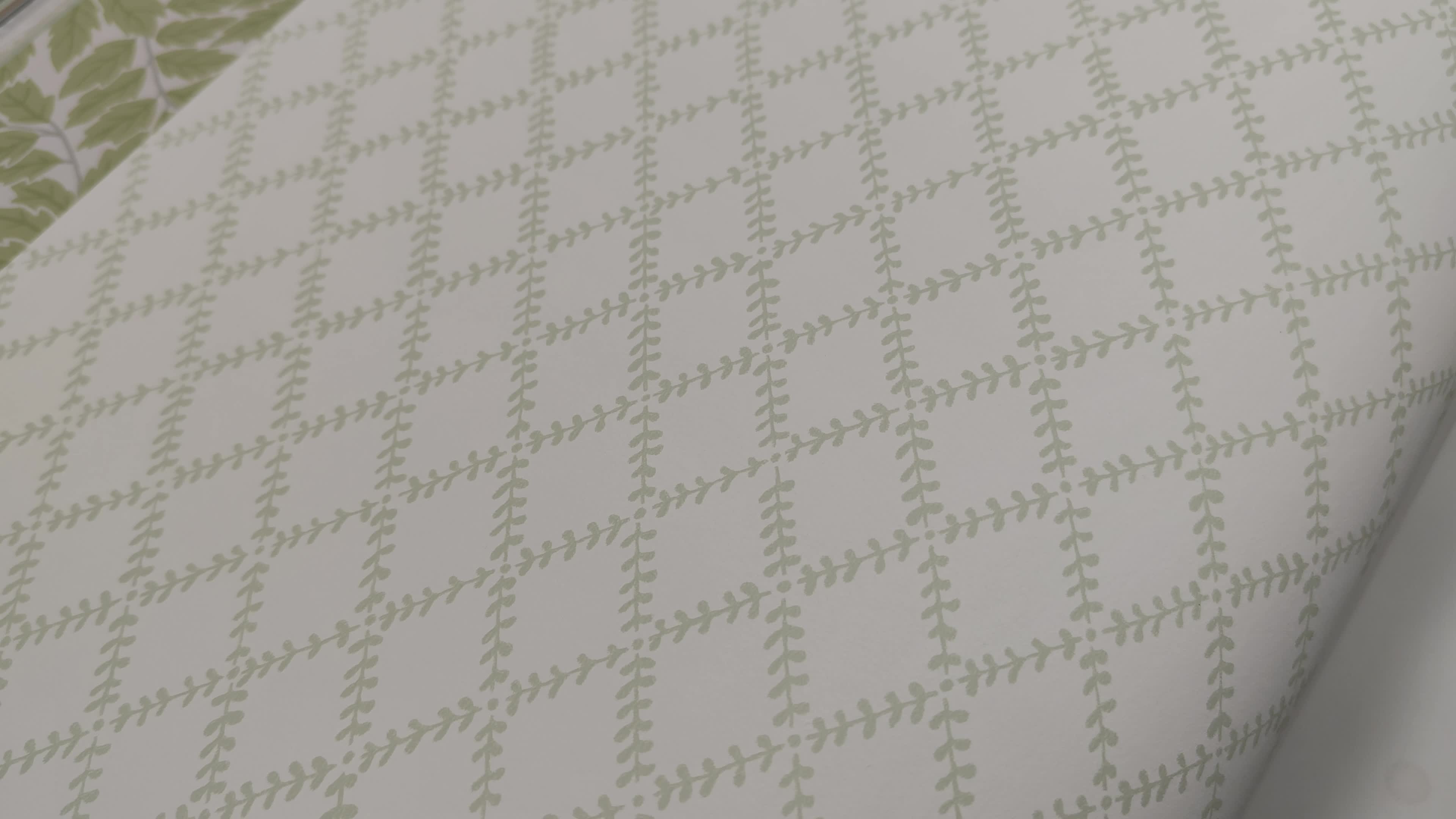 Vintage dekor tapéta rombusz leveles mintával