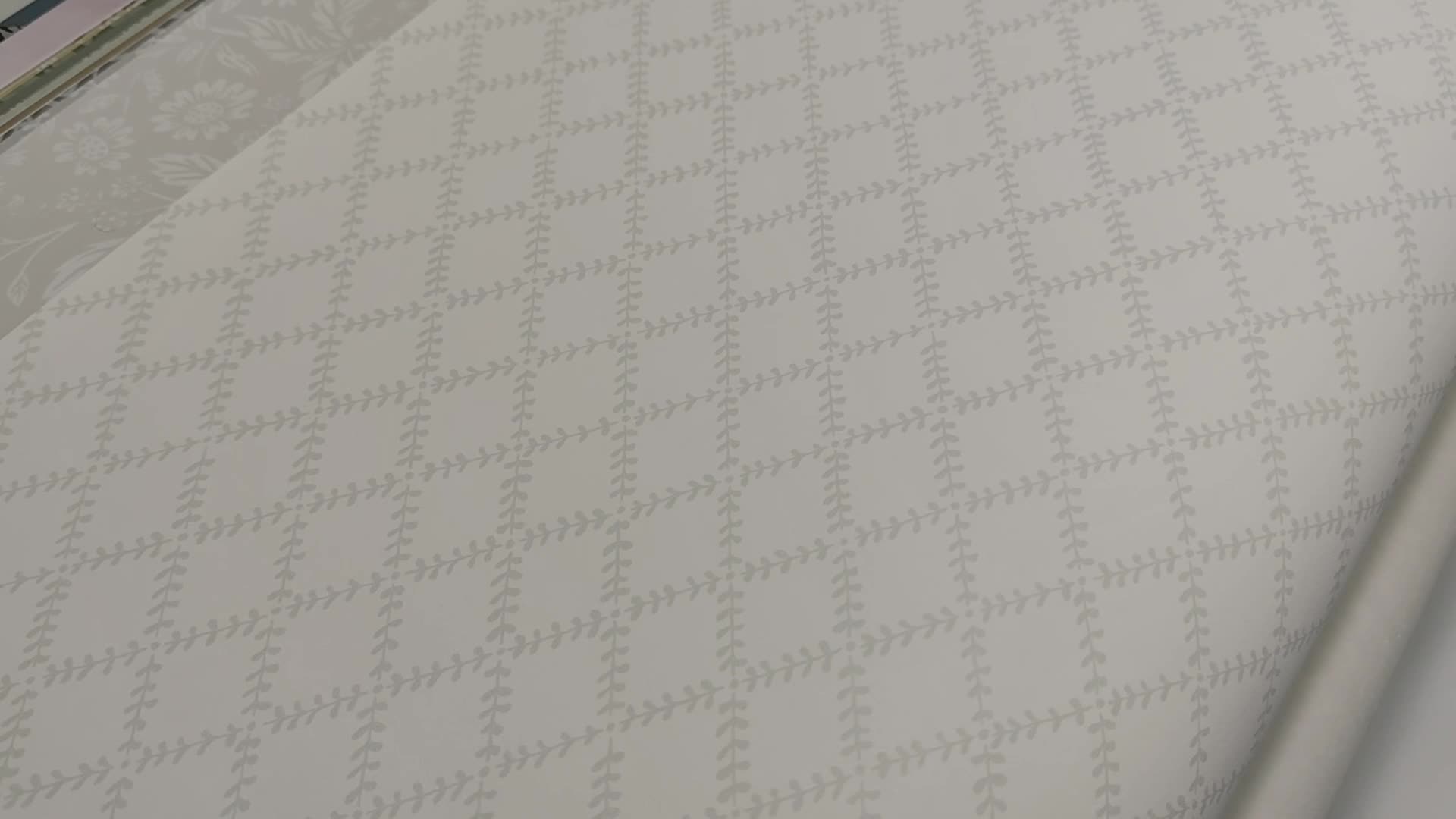 Szürke levélkoszorú mintás skandináv dekor tapéta