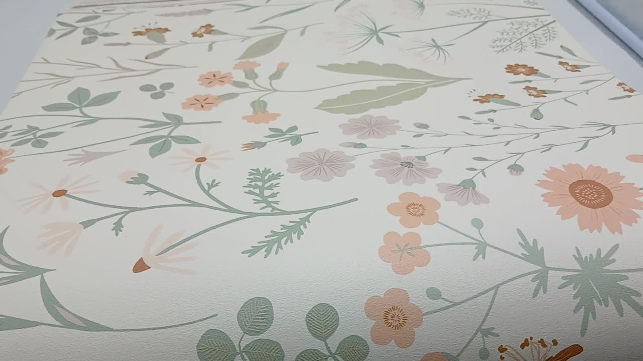 Mezei virágos mintás dekor tapéta