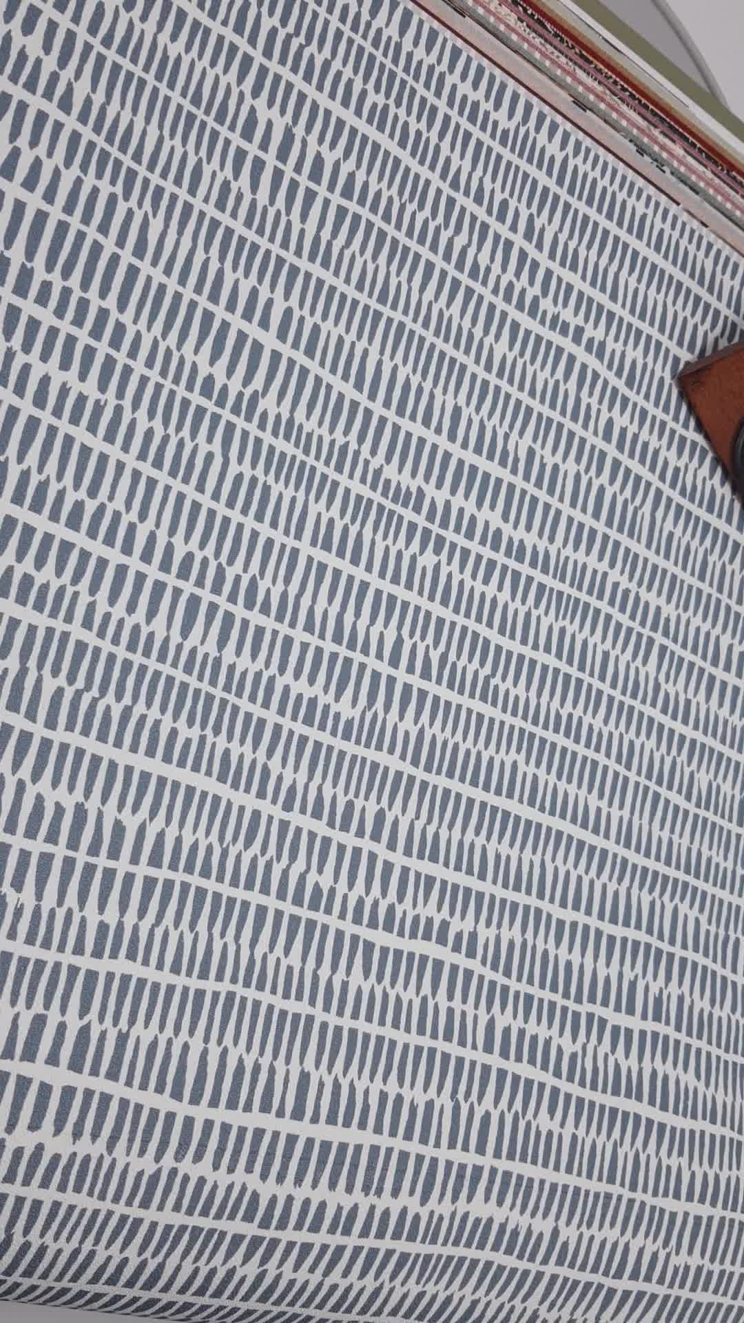 Kék dekor tapéta csíkos mintával vinyl mosható