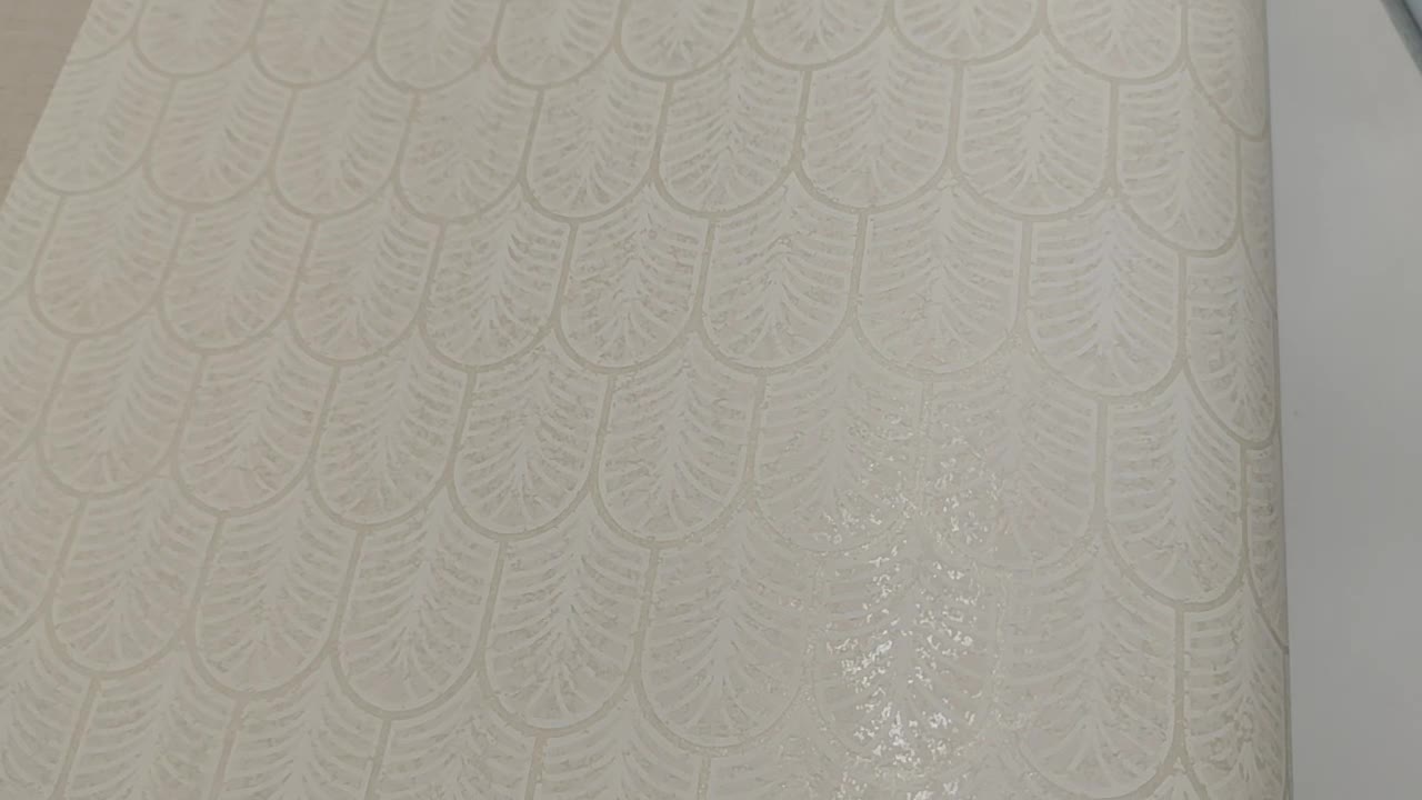 Bézs dekor tapéta art deco geometrikus mintával