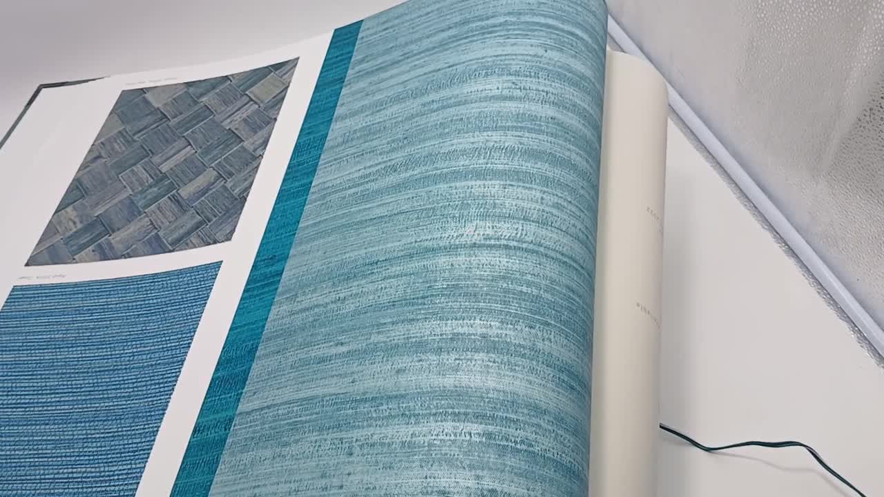 Türkiz Arte design tapéta hernyőselyem mintával vinyl 100cm széles