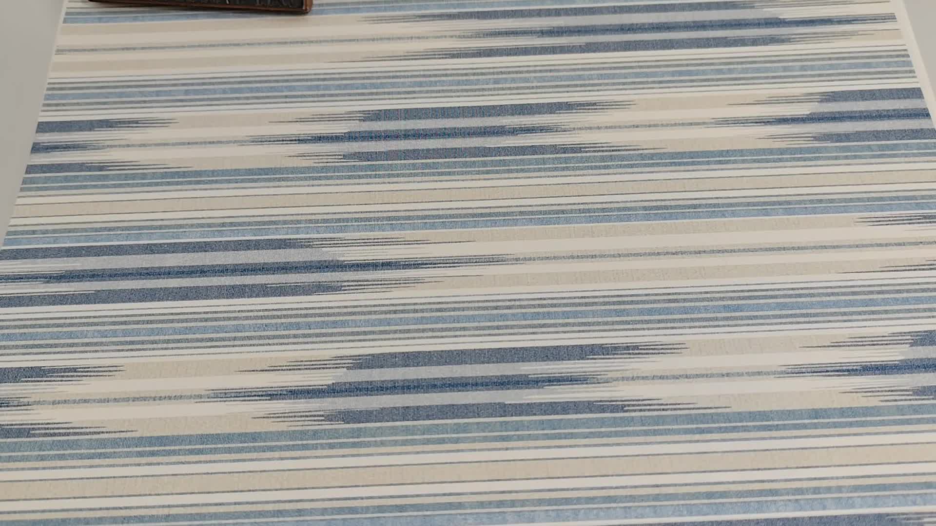 Angol elegáns kék koptatott csíkos mintás Sanderson dekor tapéta