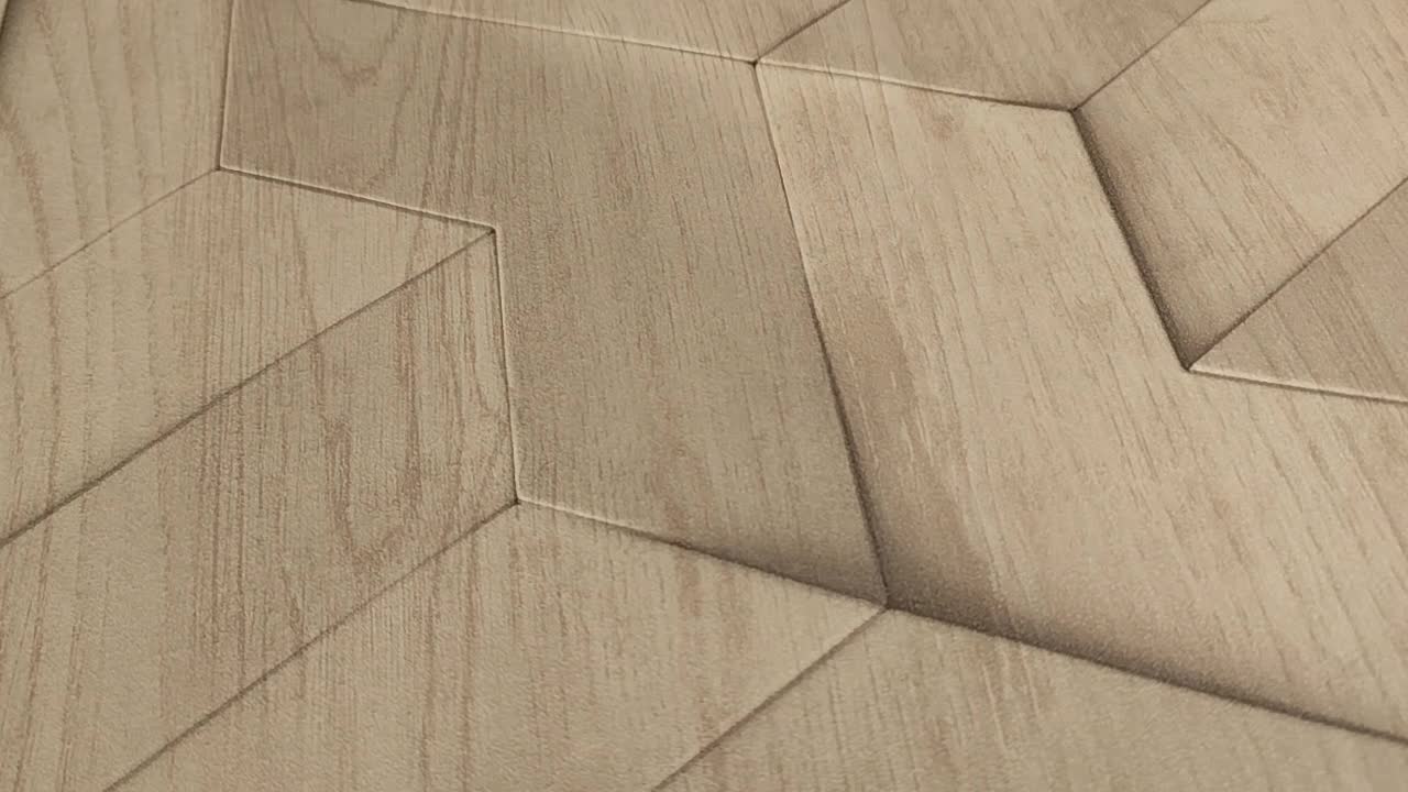 3D hatású fa mintás dekor tapéta barna színben