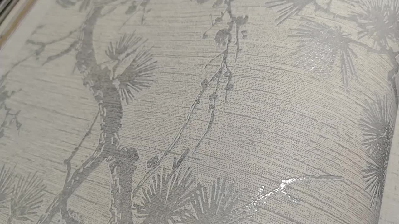 Dekor tapéta madár és botanikus mintával