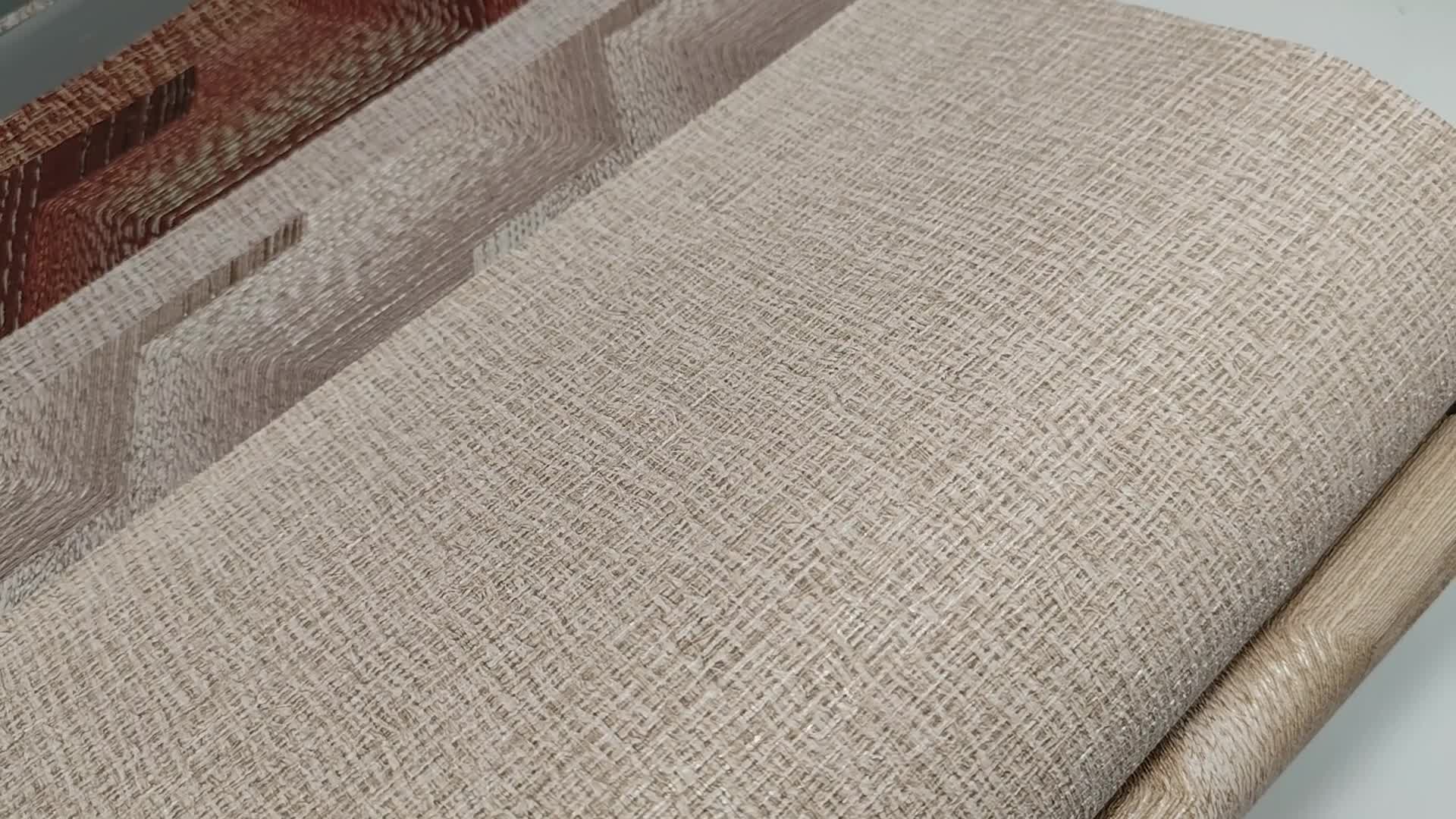 Elegáns barnás beige textil hatású vinyl design tapéta