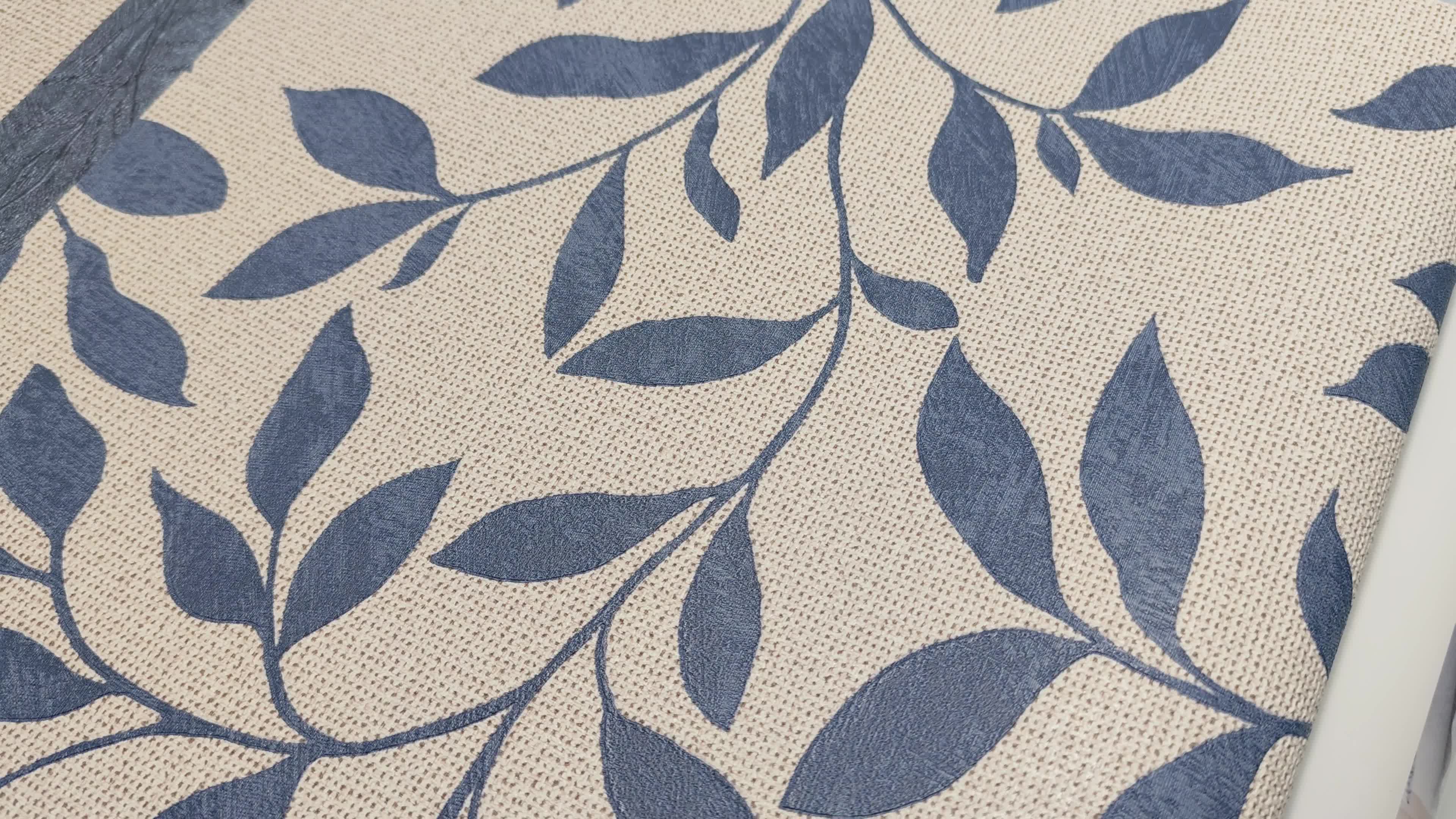 Mosható dekor tapéta matrózkék levél mintával