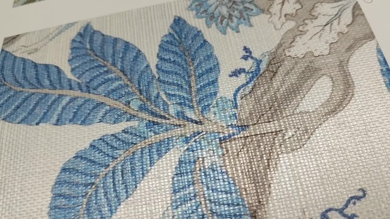 Luxus angol design tapéta népies virág mintával