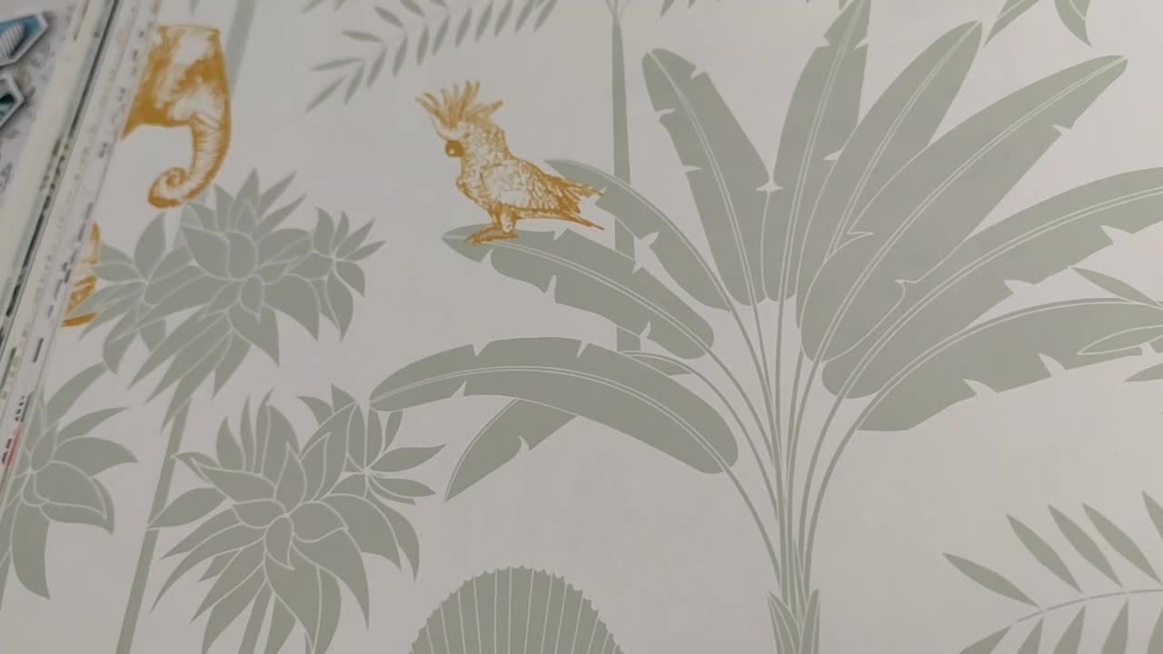 Zöld afrikai állat mintás vlies gyerek tapéta