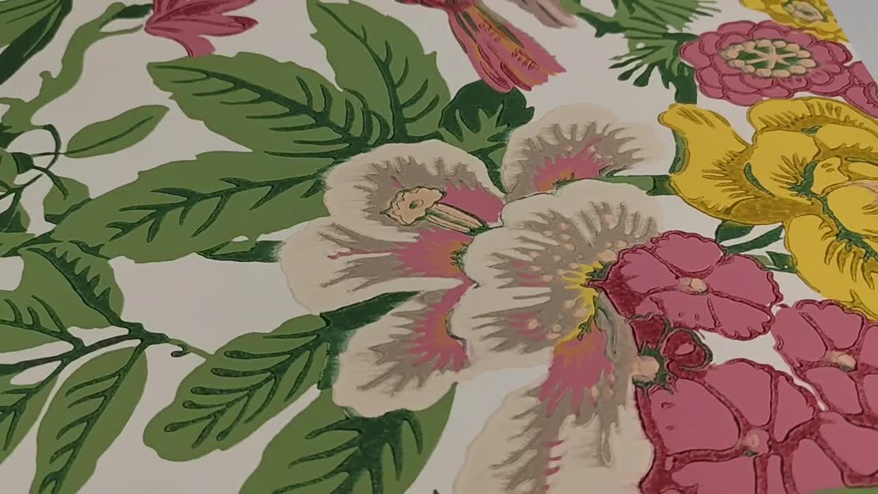 Akvarell sokszínű virág mintás romantikus Sanderson dekor tapéta