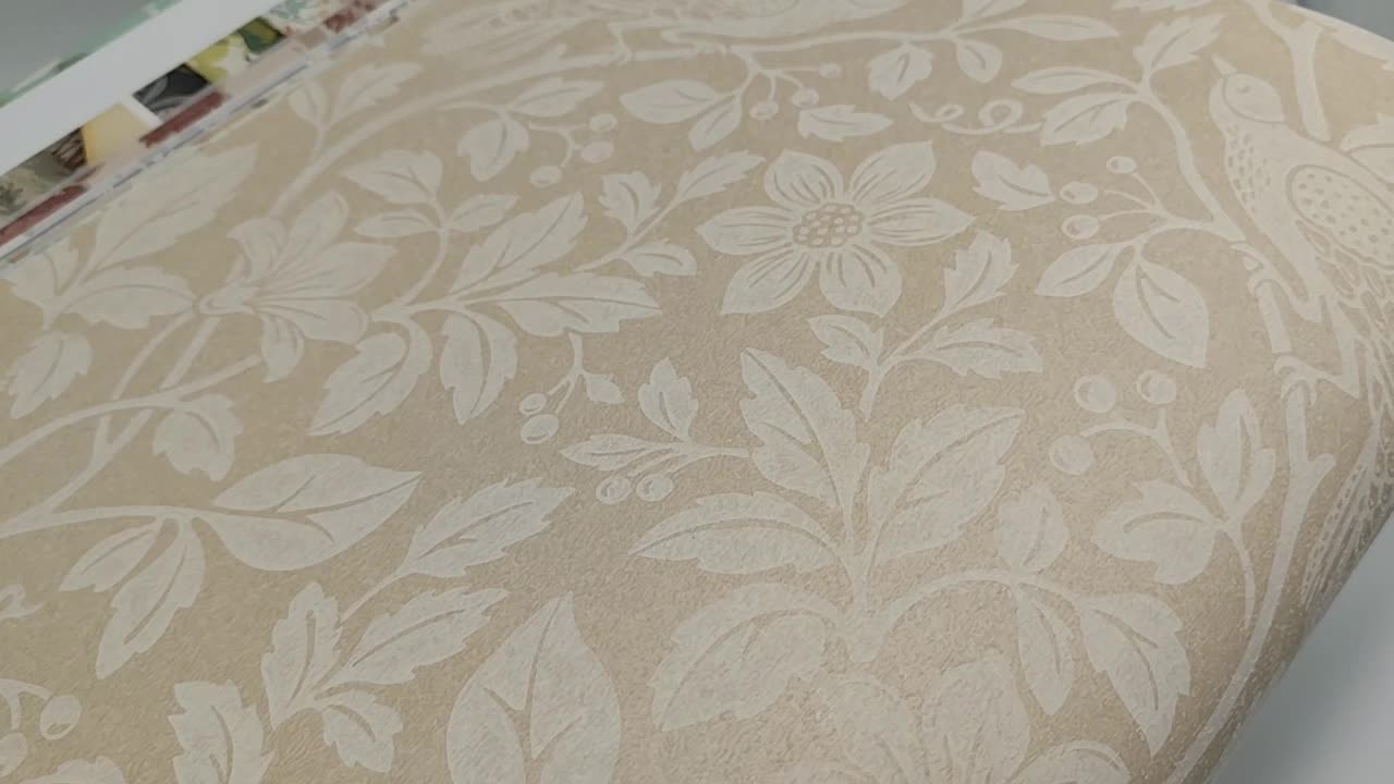 Angol vintage stílusú enyhén struktúrált zöld dekor tapéta