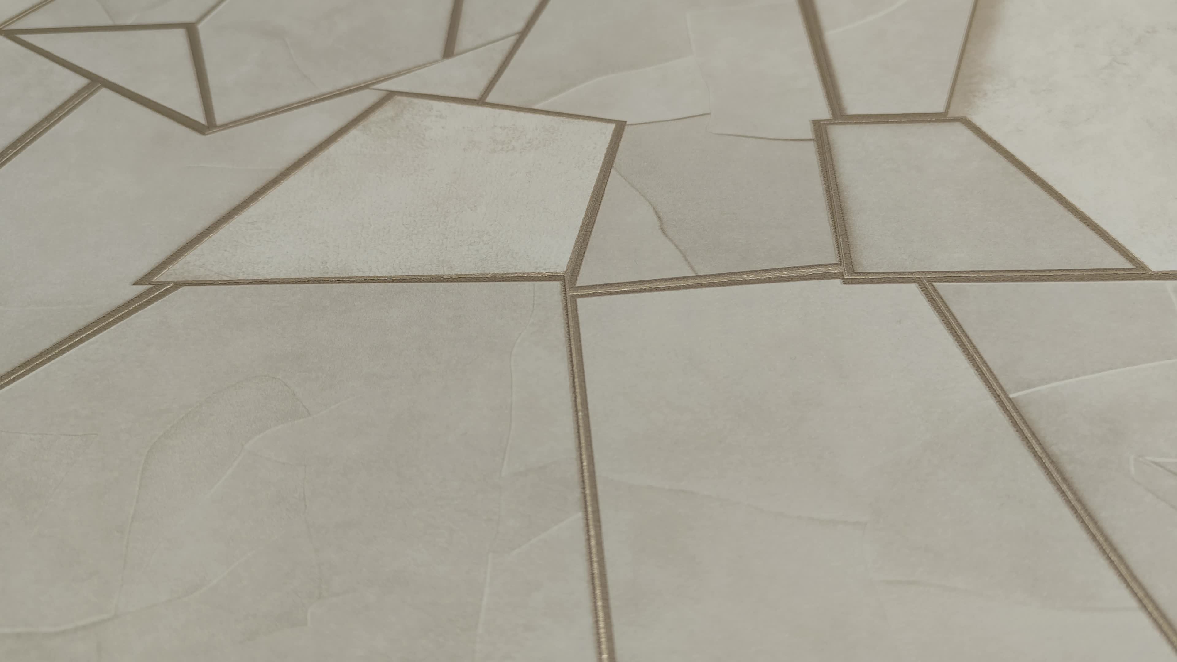 Törtfehér arany geometrikus vinyl dekor tapéta