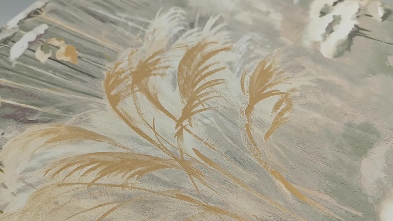 Akvarell tapéta természet botanikus mintával