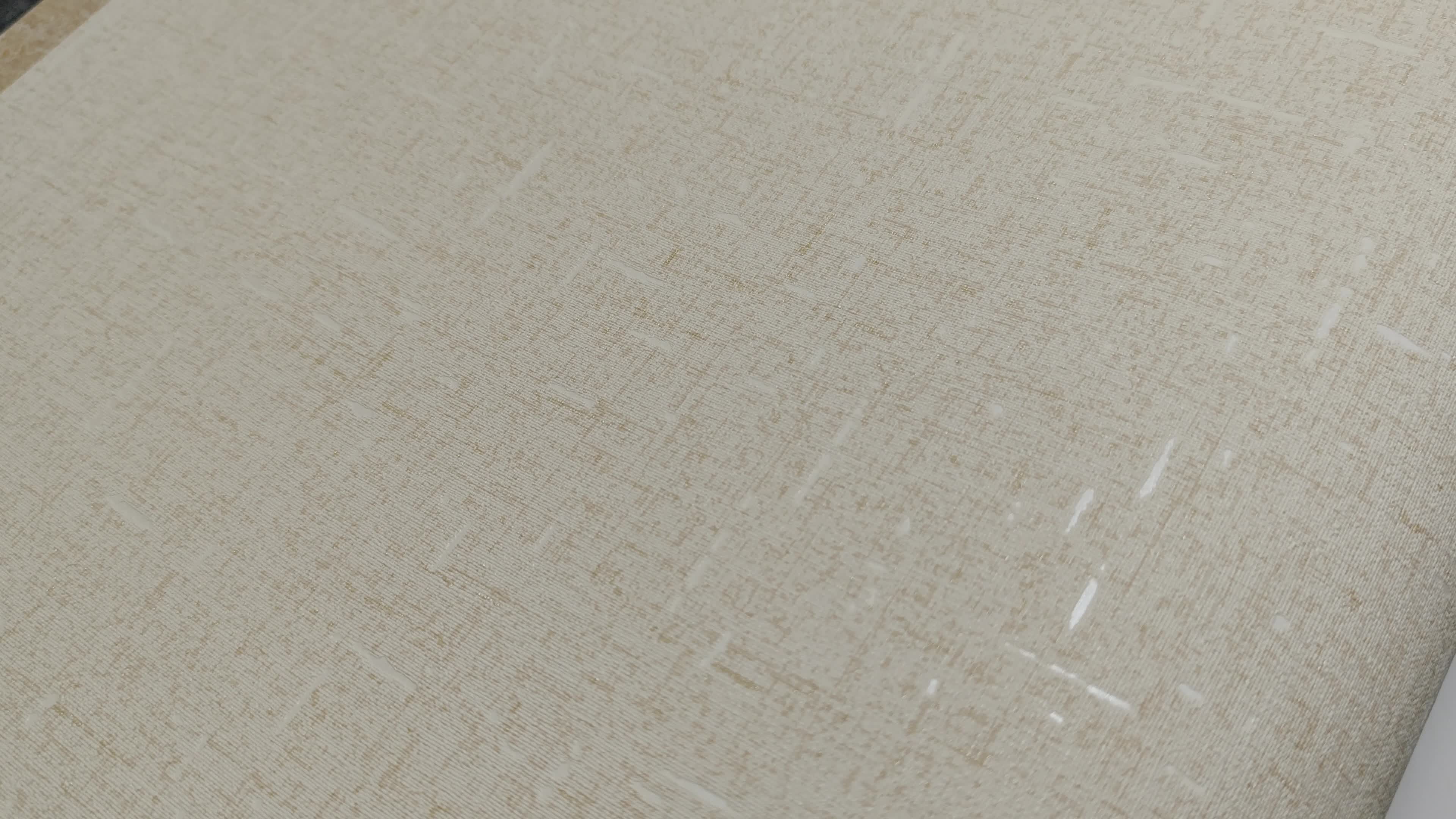 Bézs textil mintás vinyl tapéta enyhe metálos hatással