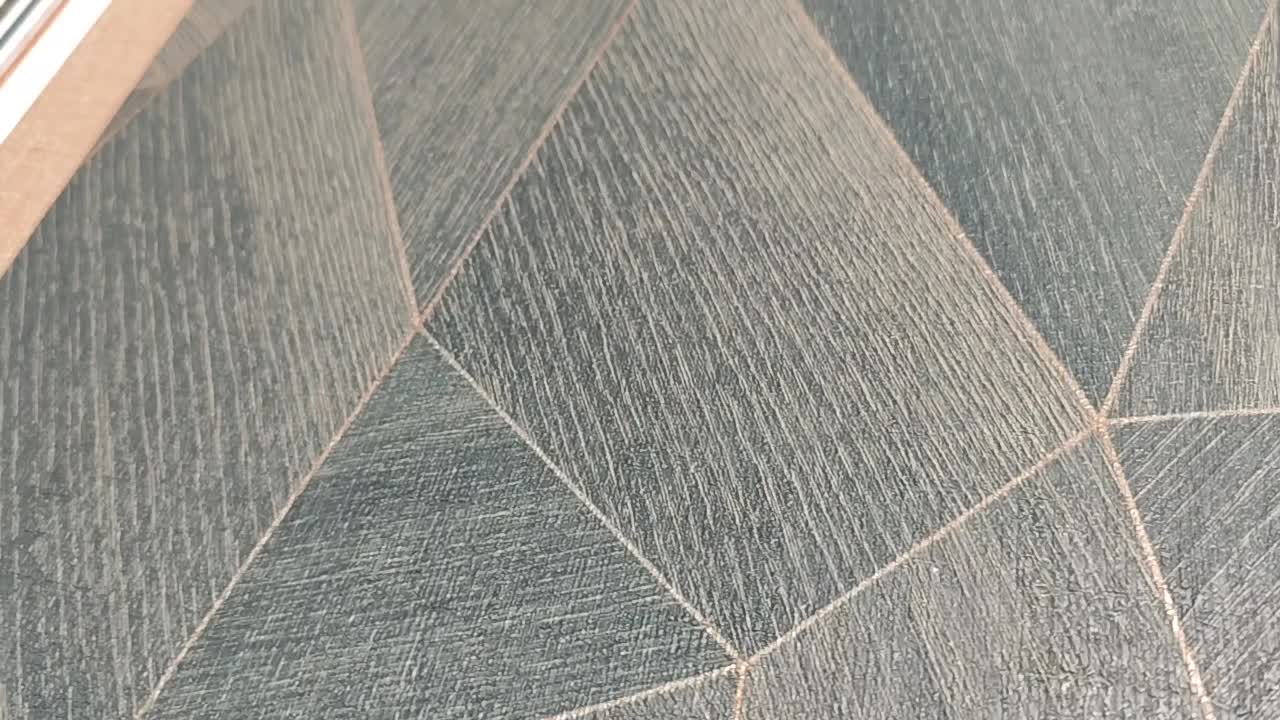 Elegáns mosható dekor tapéta fa mozaik mintával zöld és bronz színben