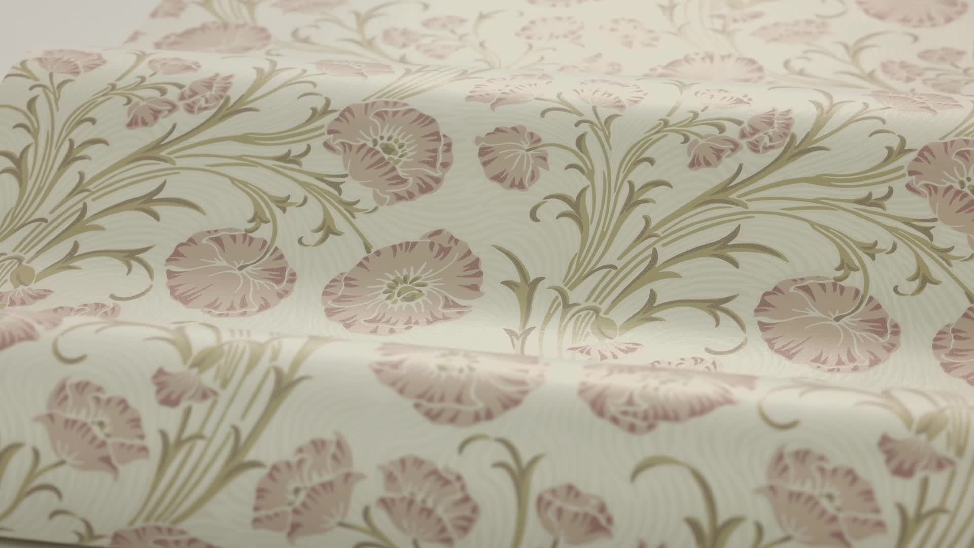 Elegáns dekor tapéta pipacs mintával rózsaszín színben