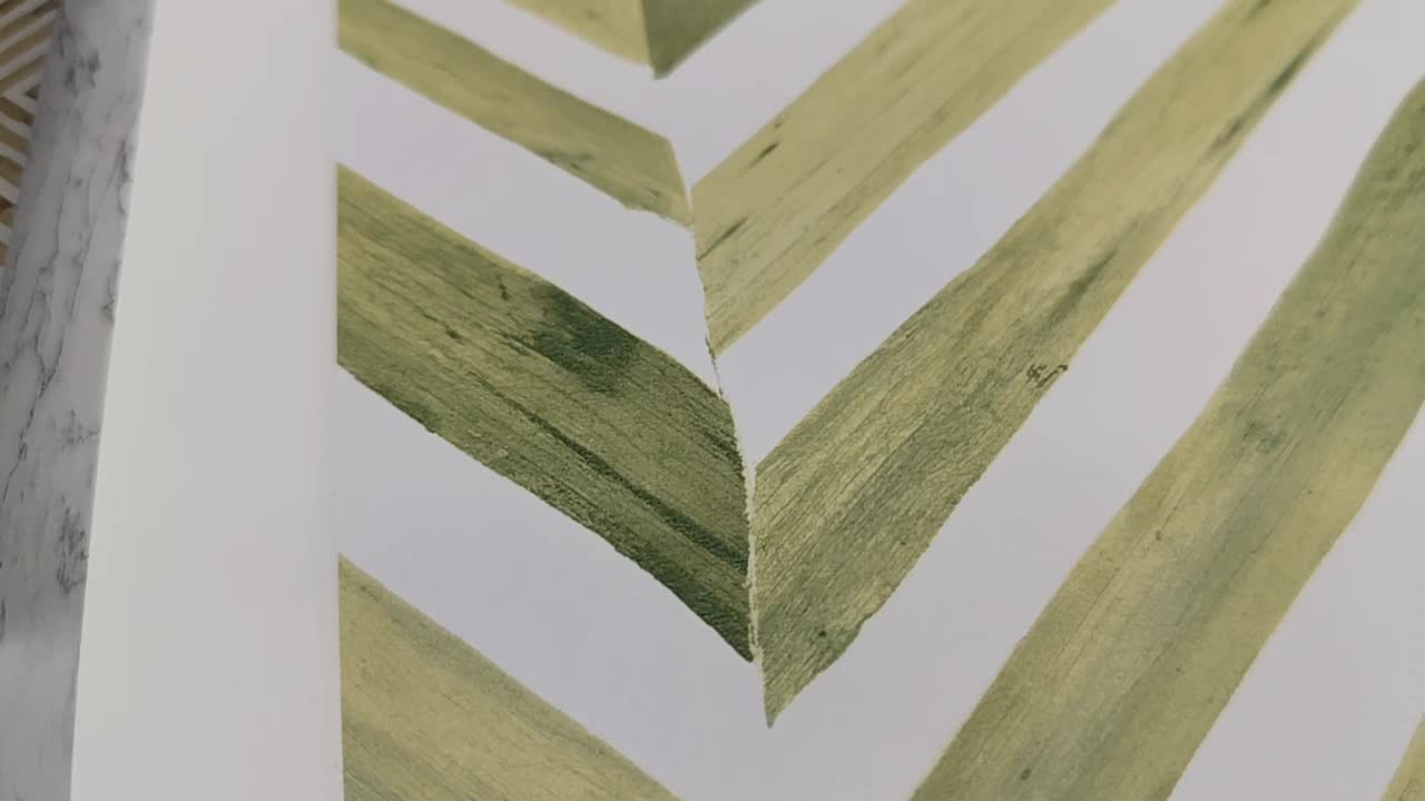 Zöld dekor tapéta modern nagyléptékű geometrikus mintával