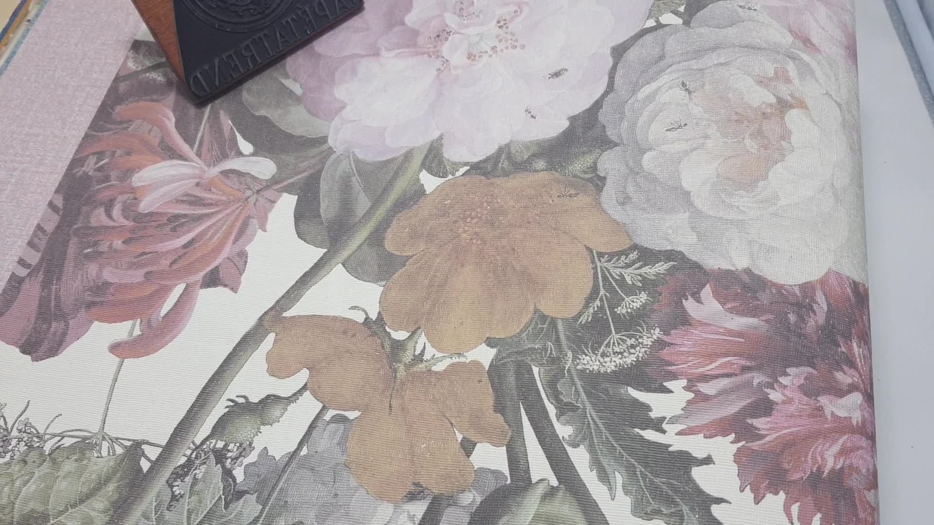 Eijffinger Masterpiece klasszikus stílusú romantikus színes virágmintás tapéta