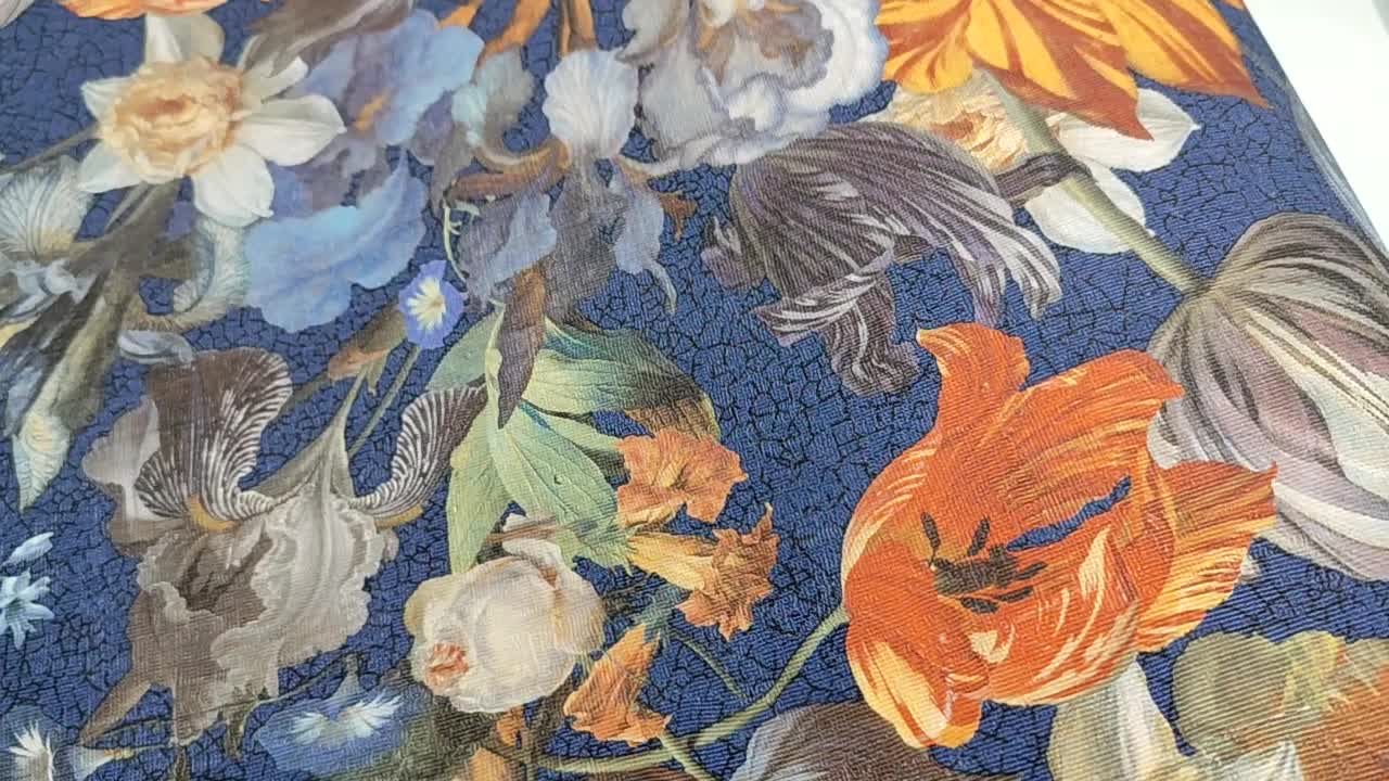 Eijffinger Masterpiece klasszikus stílusú romantikus színes virágmintás tapéta