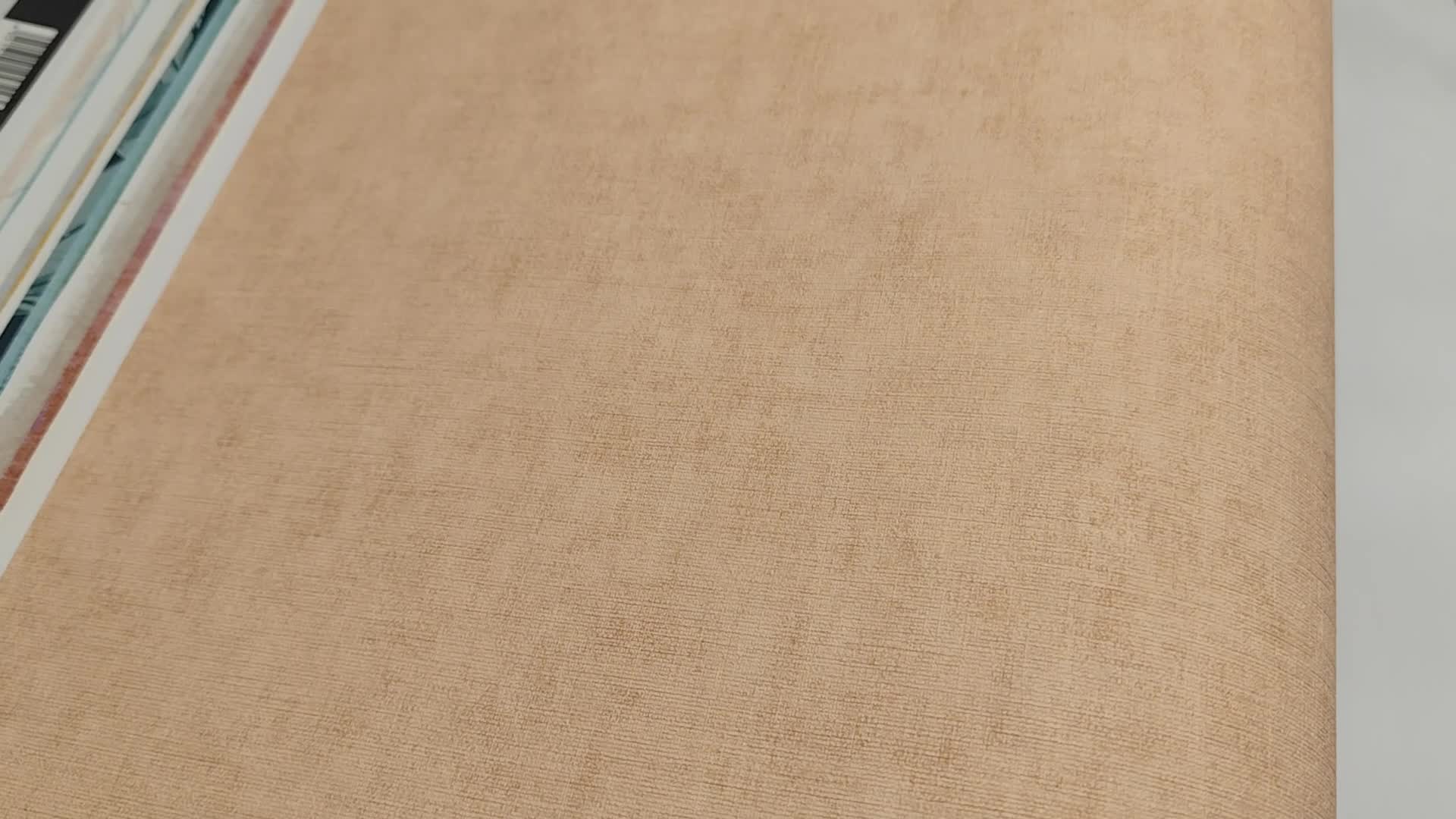 Mosható dekor tapéta textil hatással barack színben