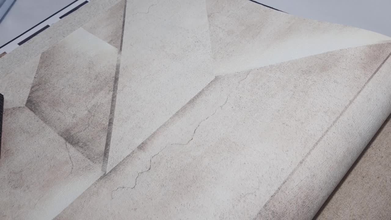 Krém modern 3D hatású vlies dekor tapéta