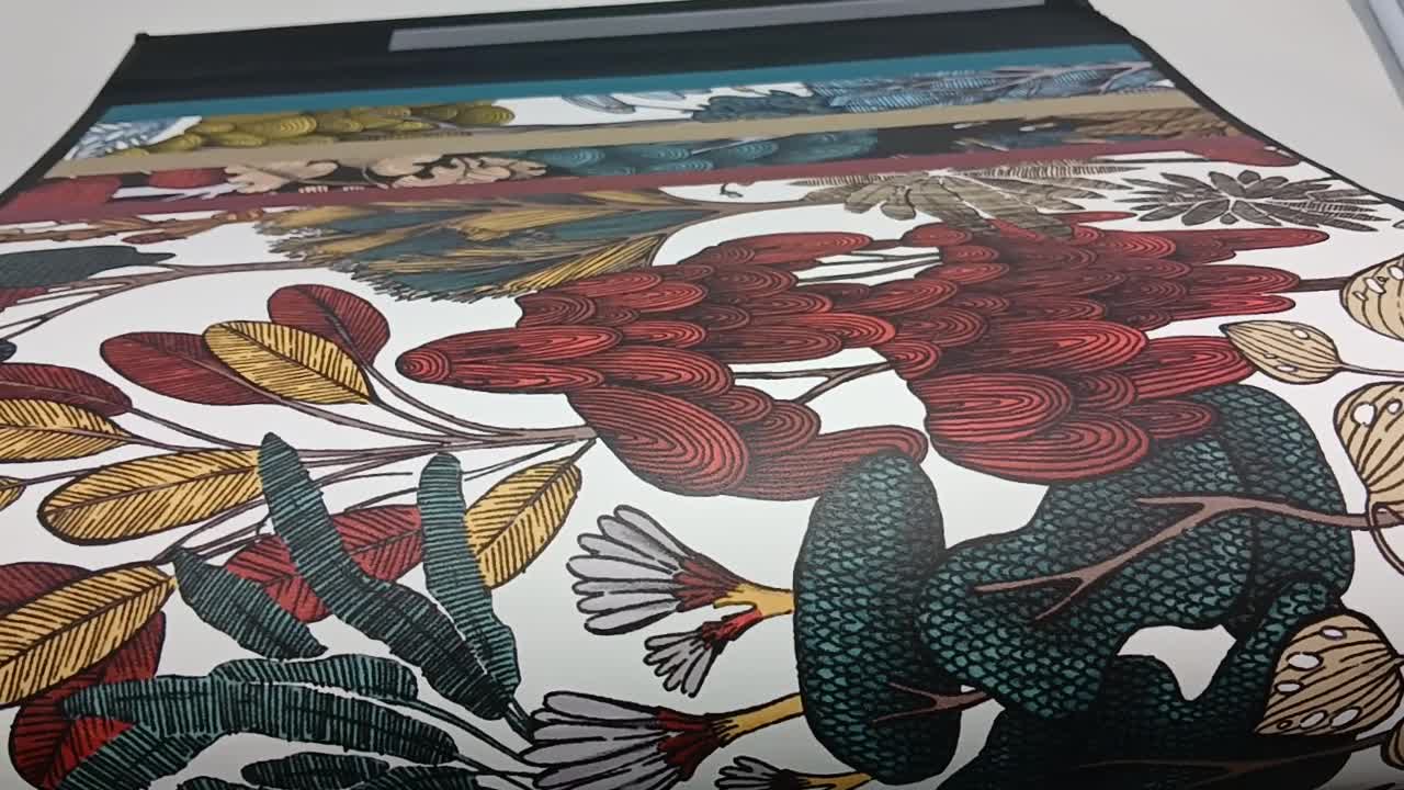 Erdei fa mintás design tapéta rajzolt skandi stílusban