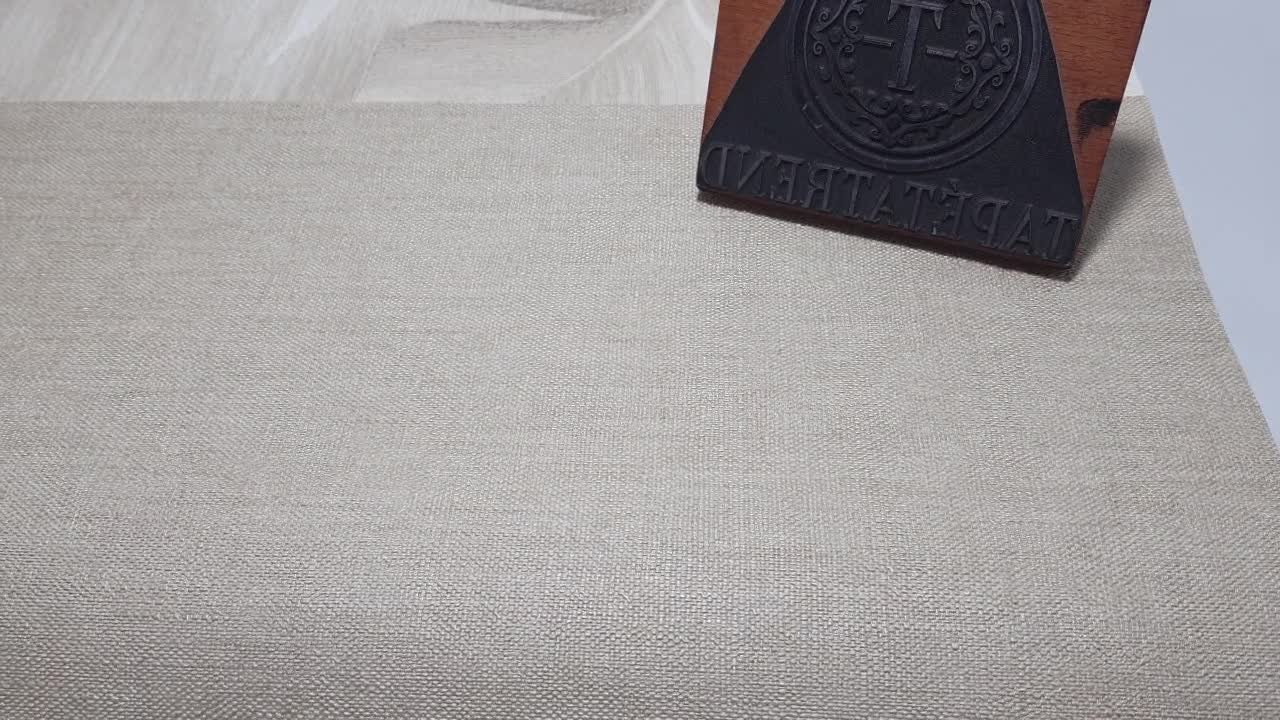 Krém textilhatású mosható vlies dekor tapéta