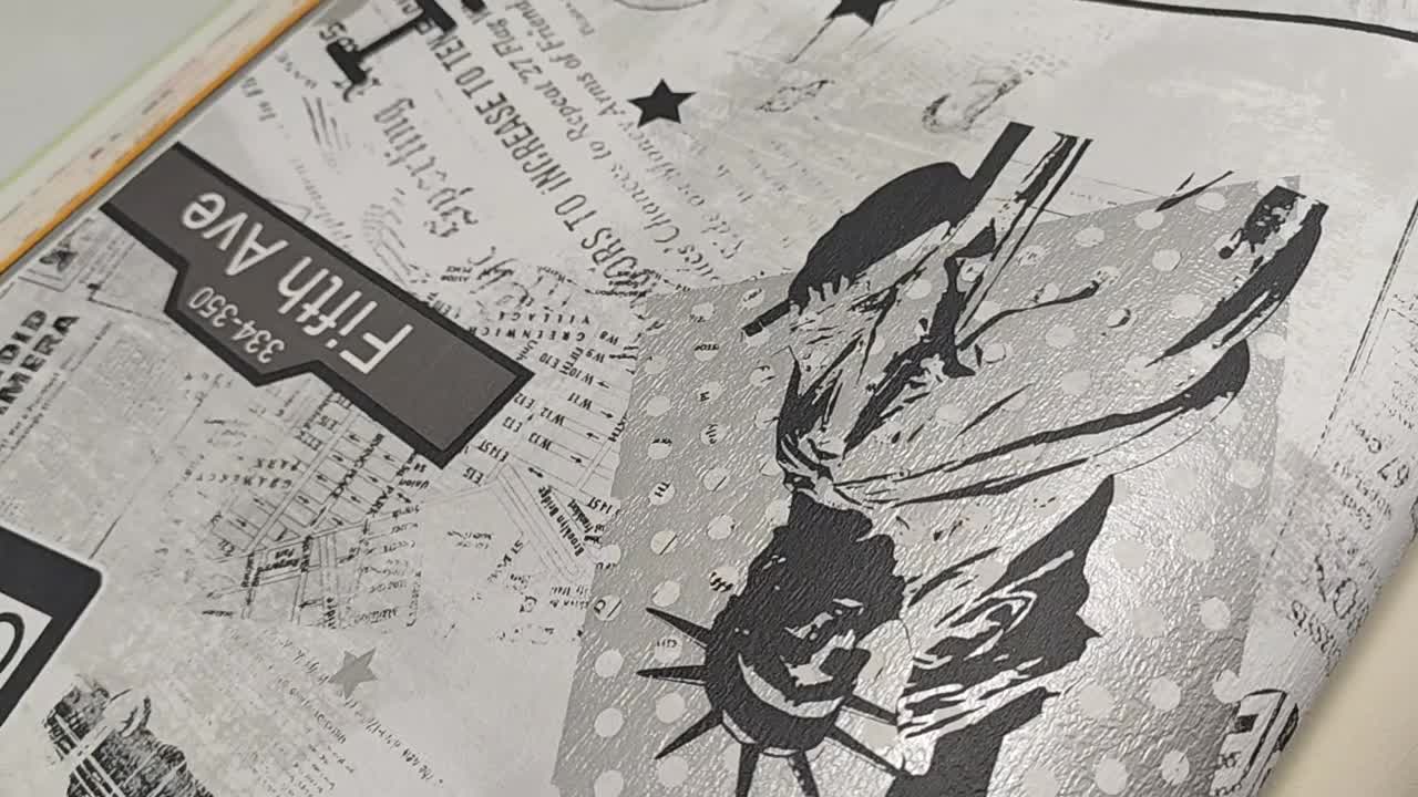 New York City gyerektapéta Amerika jellegzetes szimbólumaival