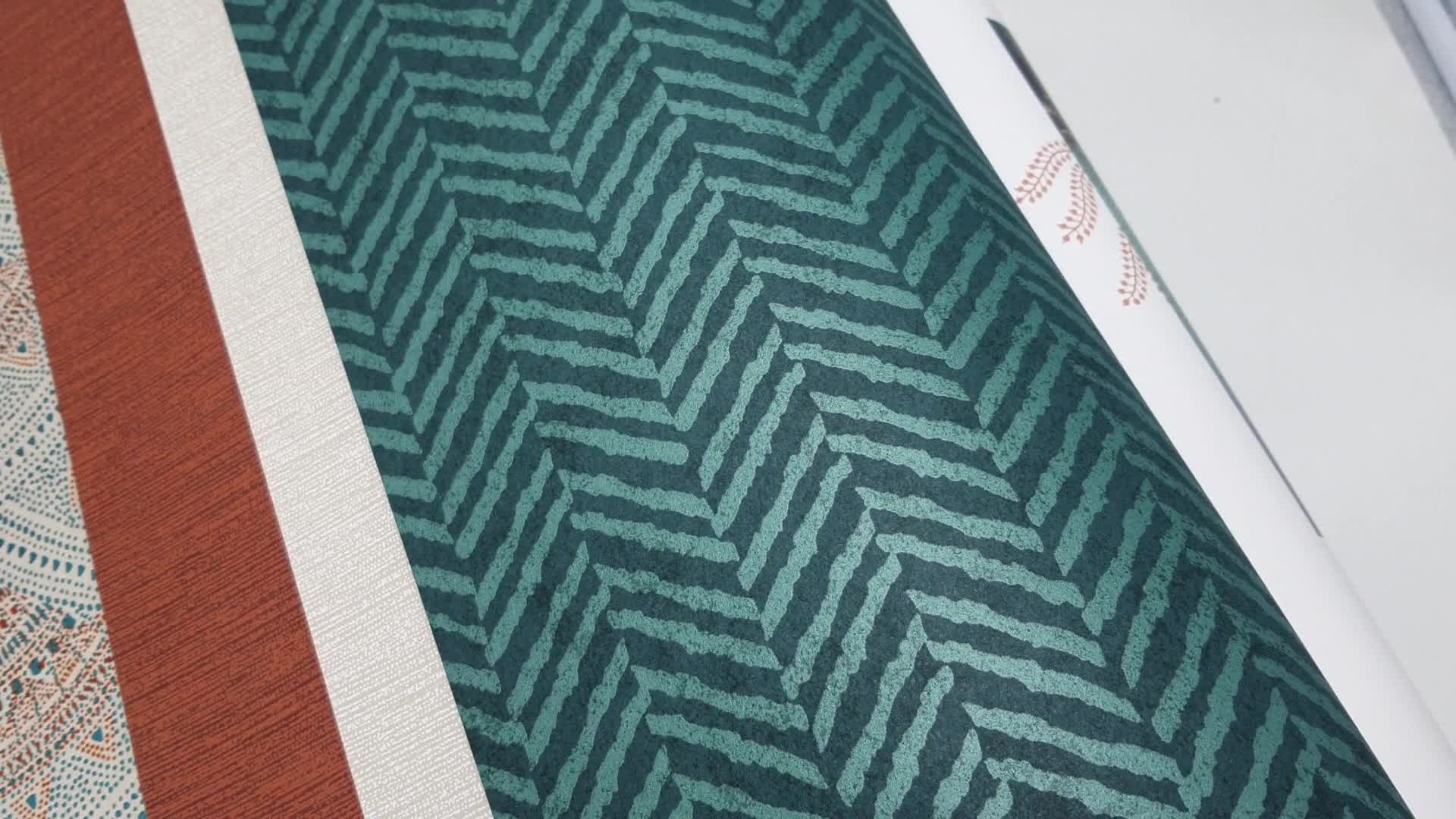 Khroma türkiz chevron csíkos mintás design tapéta