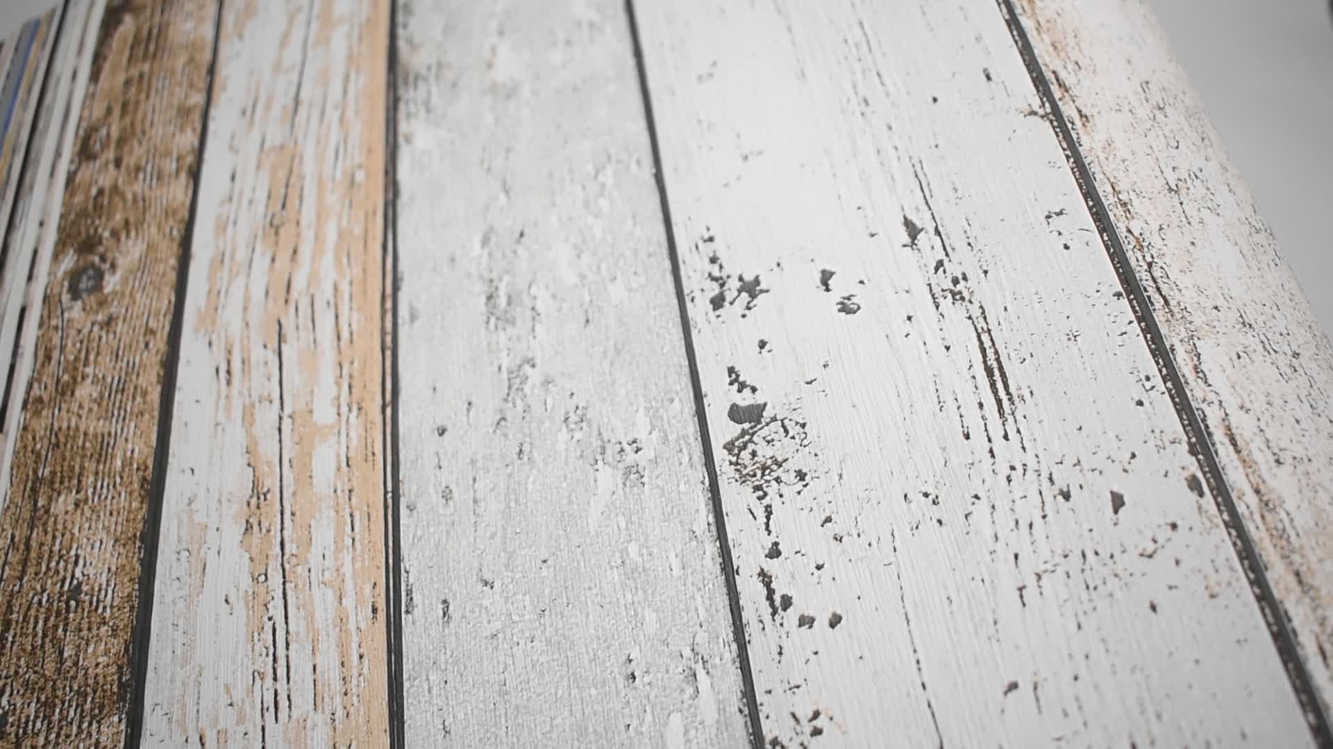 Deszka hatású tapéta barna kék színvilágban