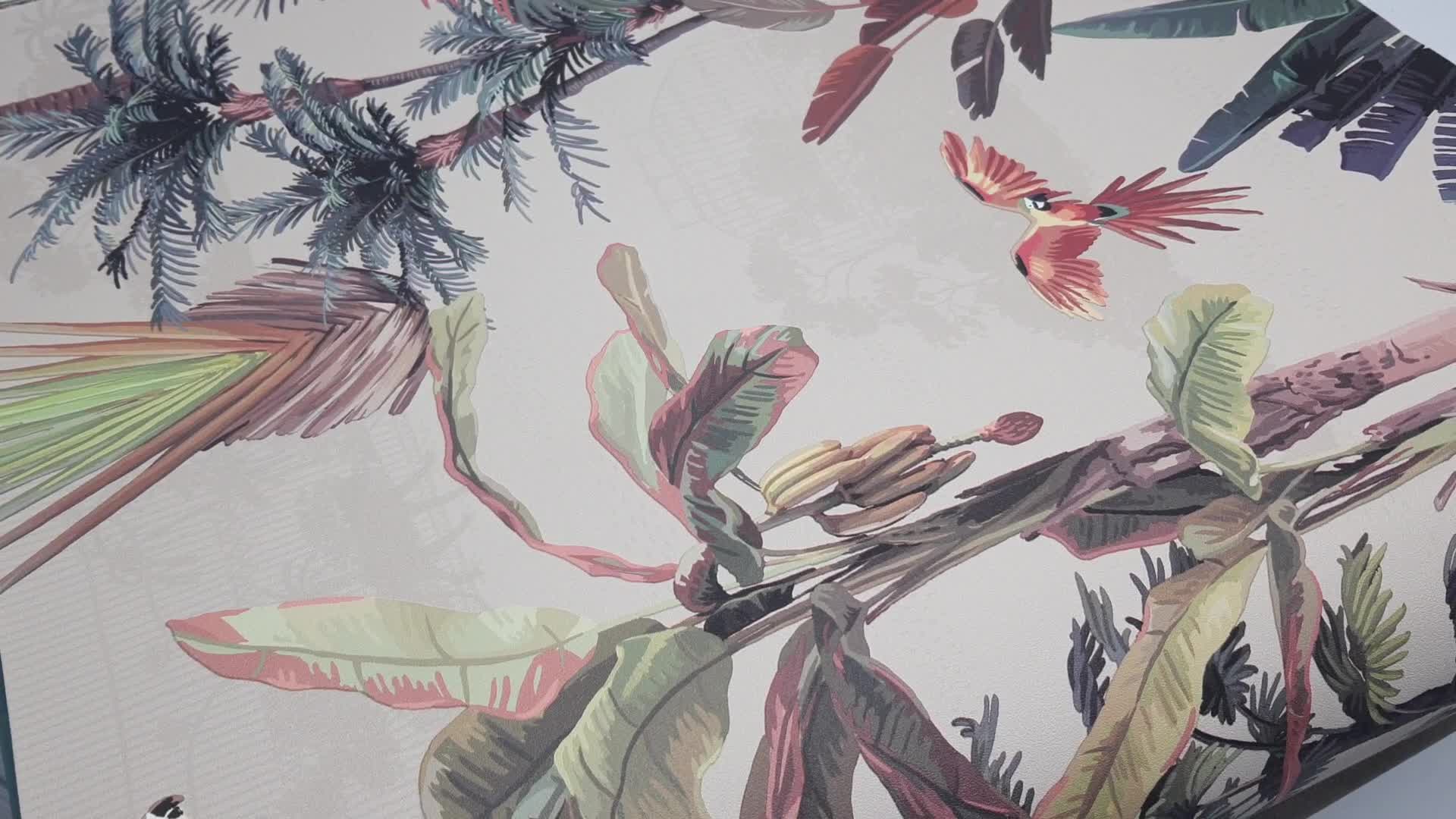 Modern bohém trópusi mintás vlies design tapéta