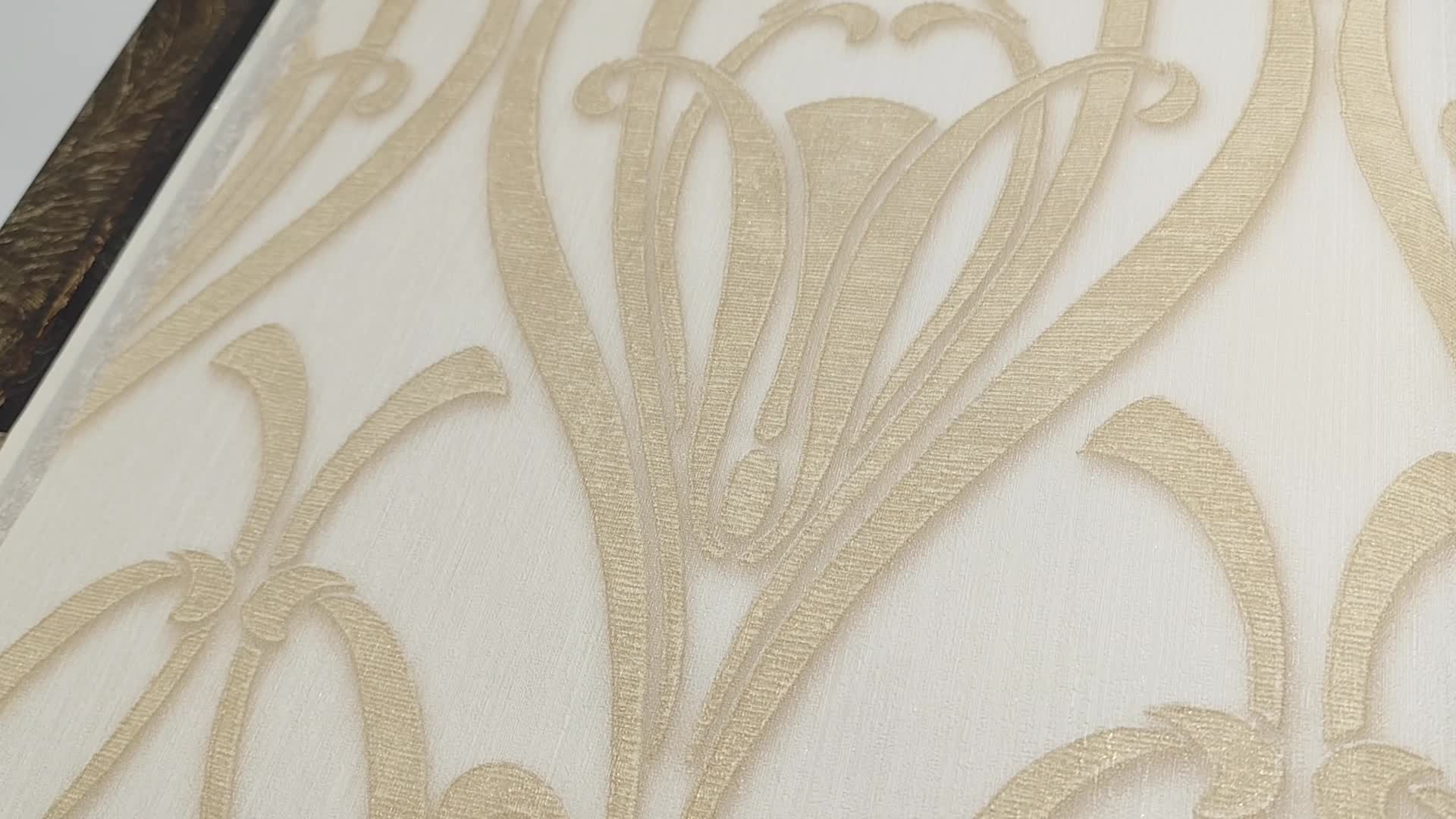 Bézs arany keleties hangulatú geometrikus mintás tapéta