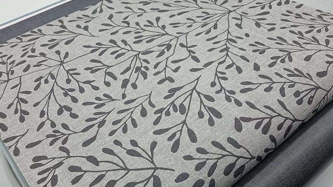 Szürke elegáns levélmintás minimál design tapéta