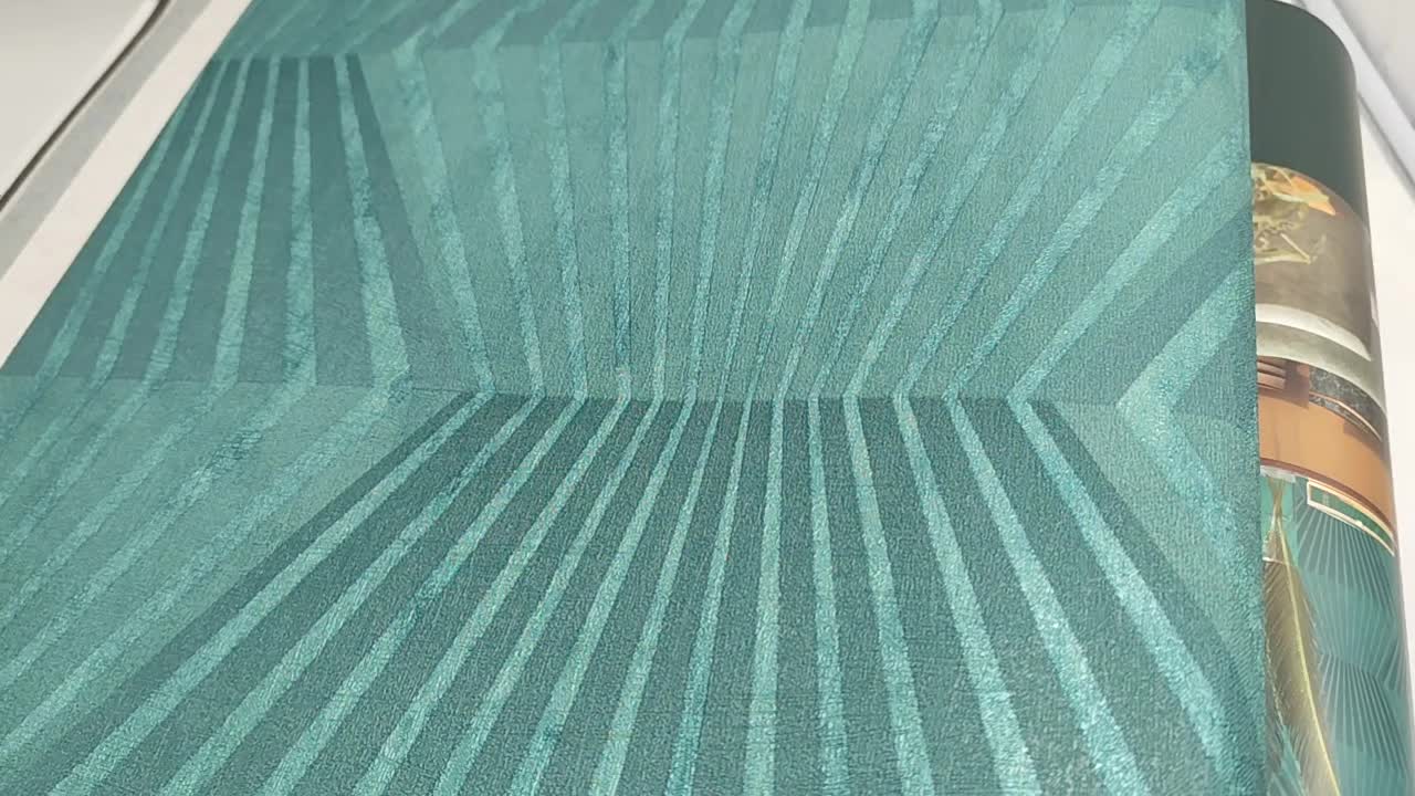 Türkiz dekor tapéta geometriai mintával mosható vinyl