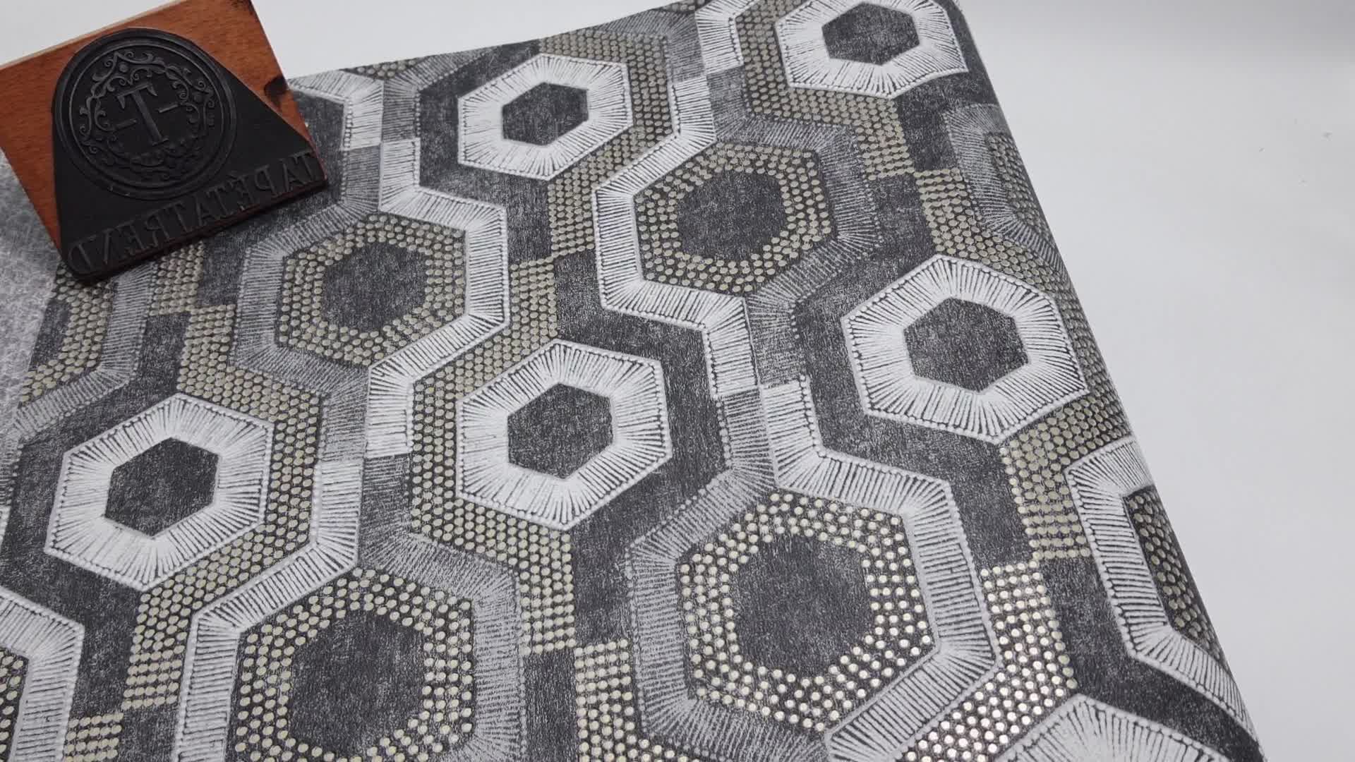 Szürke orientális hangulatú vlies tapéta