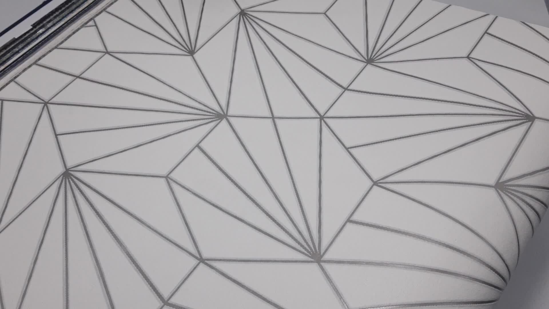 Bézs ezüst modern geometrikus mintás tapéta